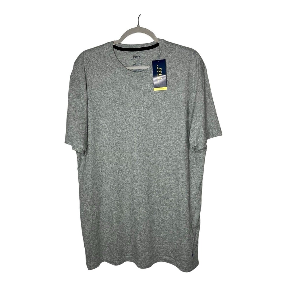 Polo Ralph Lauren Tee Shirt Mens Large Gray‎ Relaxed Fit Crew Neck Pony Cotton